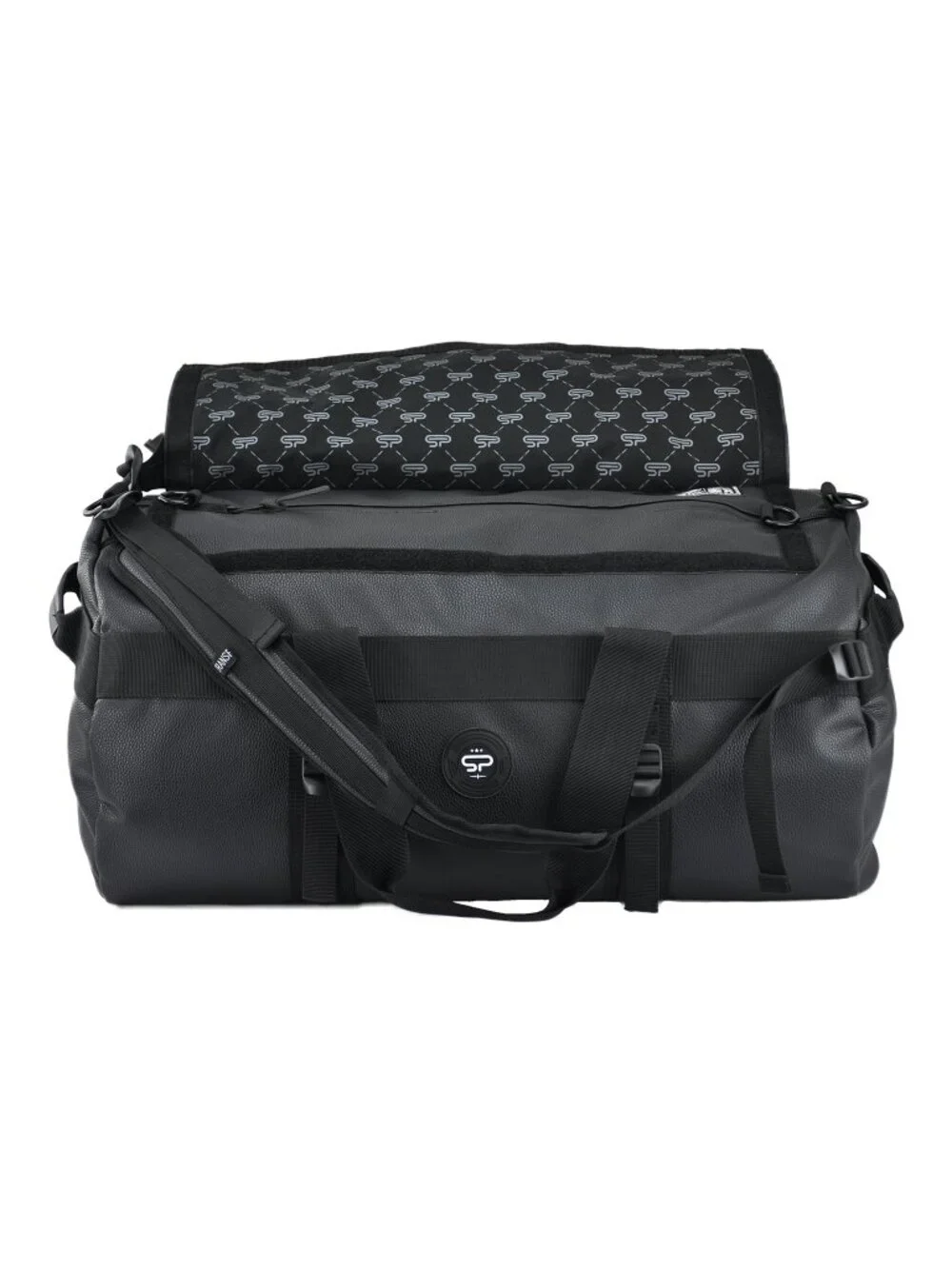 Transporter L Duffel Leather Backpack with Odor Control, Carbon Lined Travel Bag